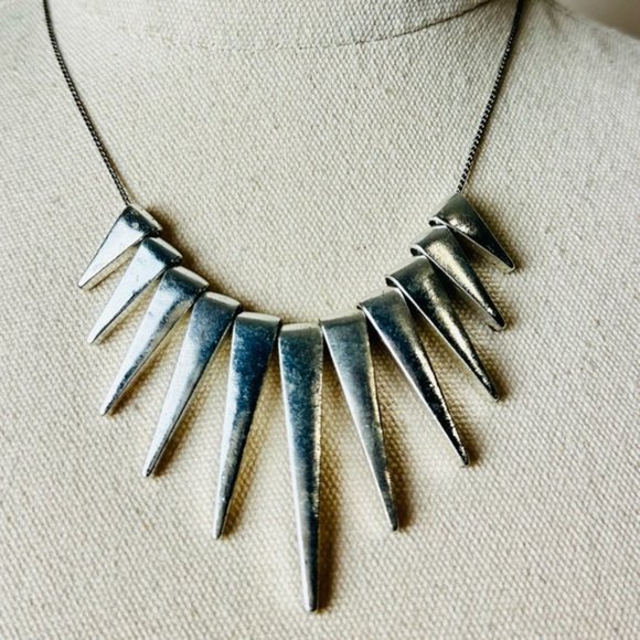 Vintage Silver Colour Tribal Goth Necklace - Picture 2 of 7